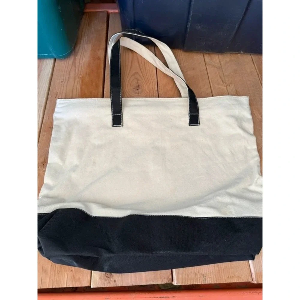 Cute Dog Stamp Canvas Tote Bag